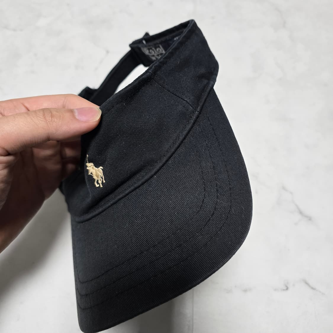 폴로랄프로렌 블랙 골드포니 썬캡 썬바이저 상품이미지2