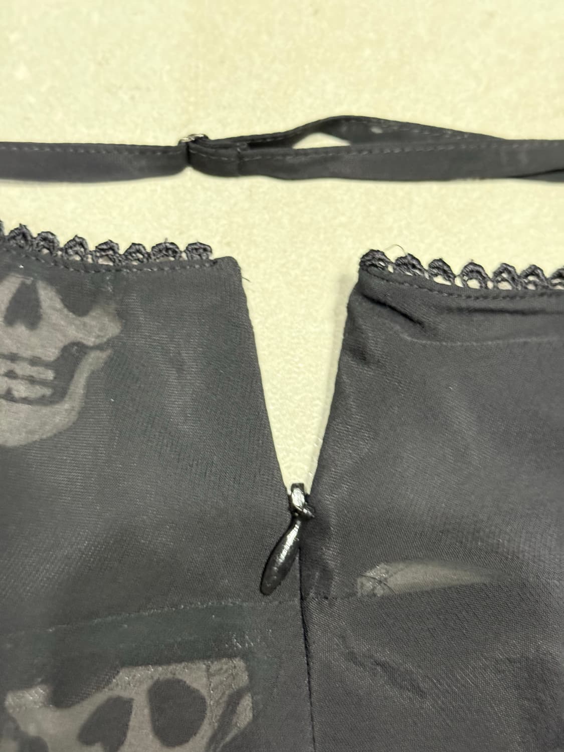 히스테릭 글래머 아카이브 이중 원단 해골 프릴 원피스 케미솔 상품이미지5