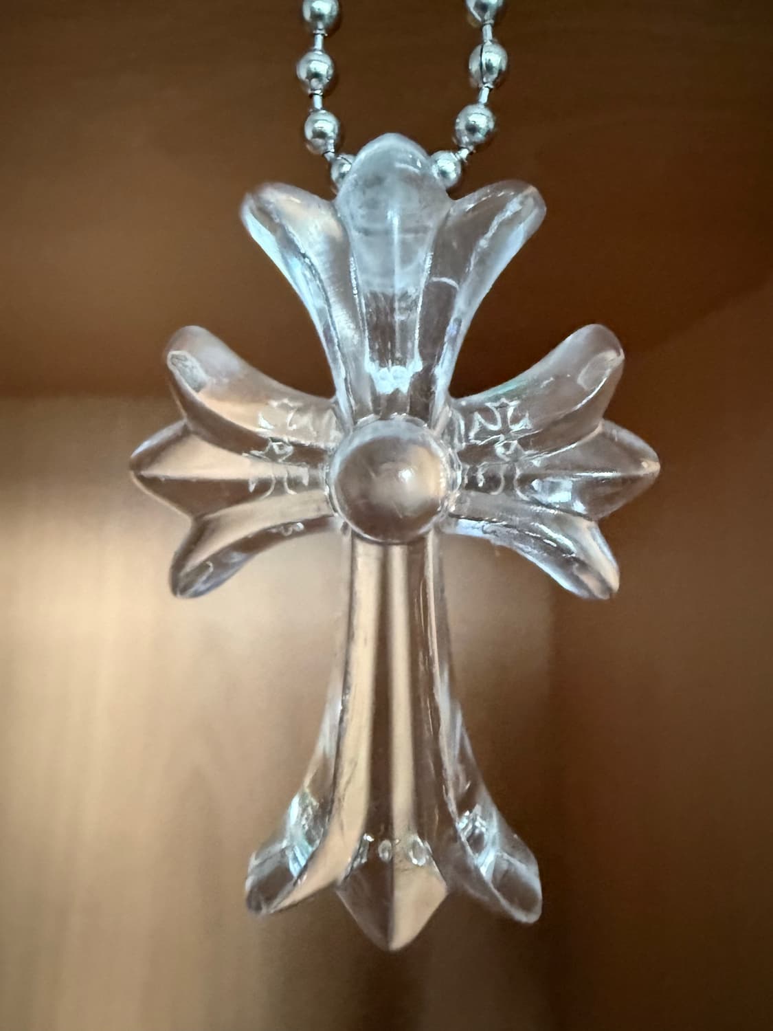 크롬하츠 크로스 클리어 목걸이 상품이미지5