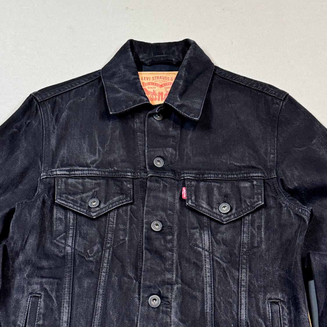 S) 리바이스 3세대 블랙 데님 흑청 자켓 상품이미지3