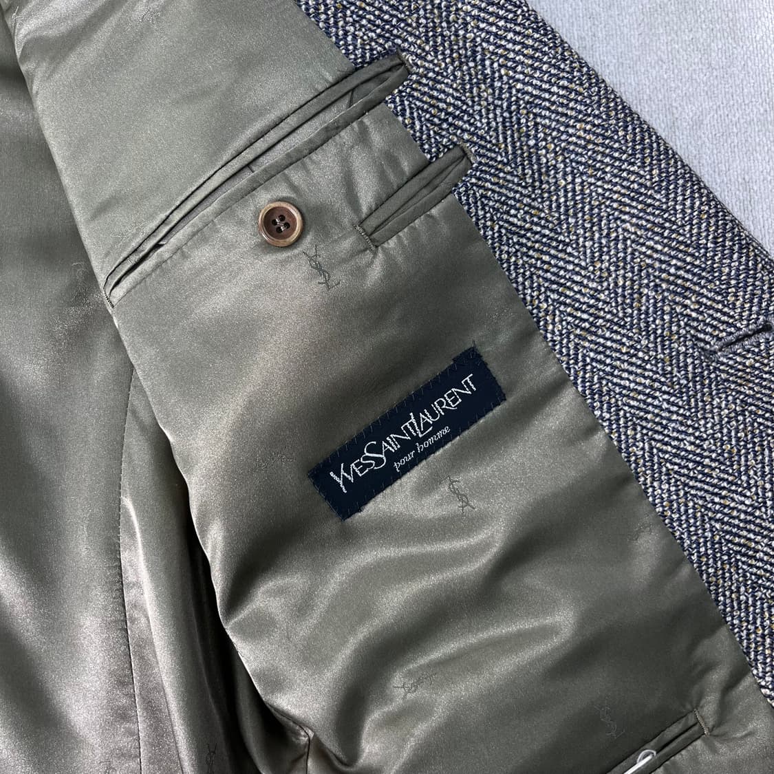 100 입생로랑 90s 캐시미어 울 블레이져 자켓 상품이미지2