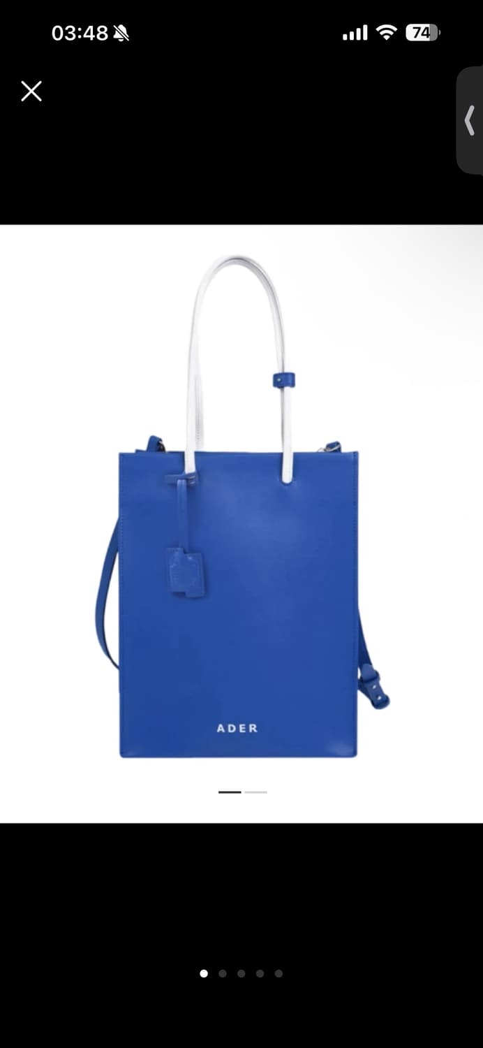 ADER 아더에러 블루 쇼퍼백 M 미디움 초판 가죽버전 상품이미지1