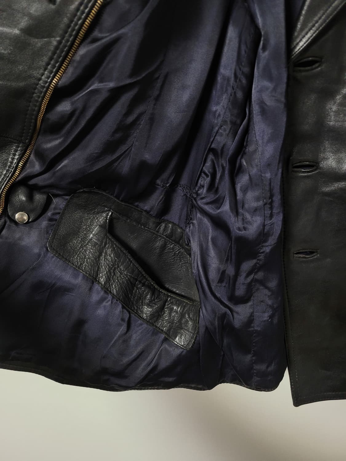 German 80s heavy leather coat 상품이미지5