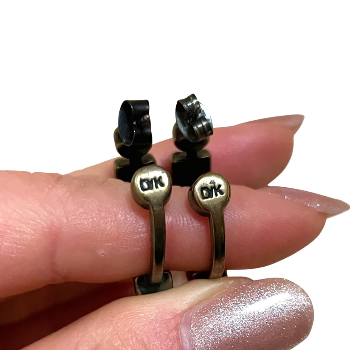 Bronze Crystal Hoop Earrings 상품이미지4