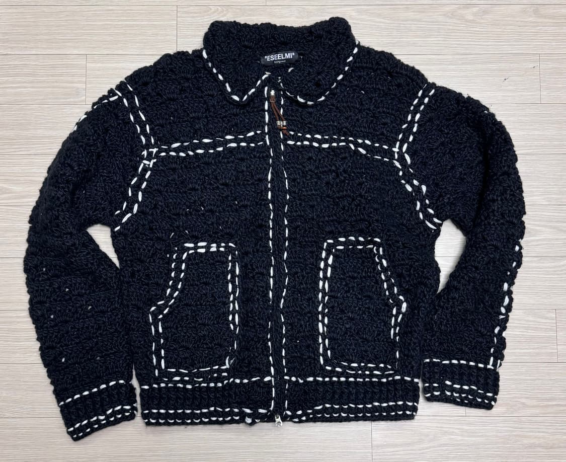 eseelmi 에썰미 스티치 울니트 자켓 상품이미지2