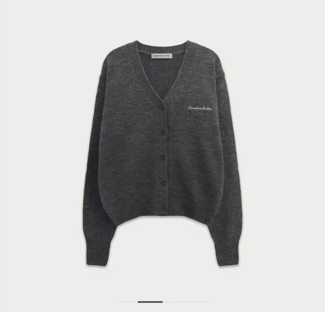 썸웨어버터 Eddy Alpaca Cardigan - Charcoal 상품이미지3