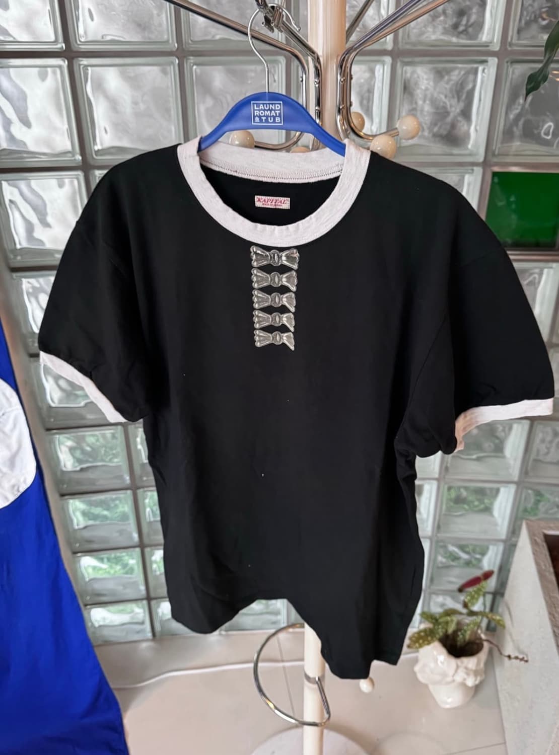 3) 리본 콘쵸 링거 티 ringer short tee 상품이미지2