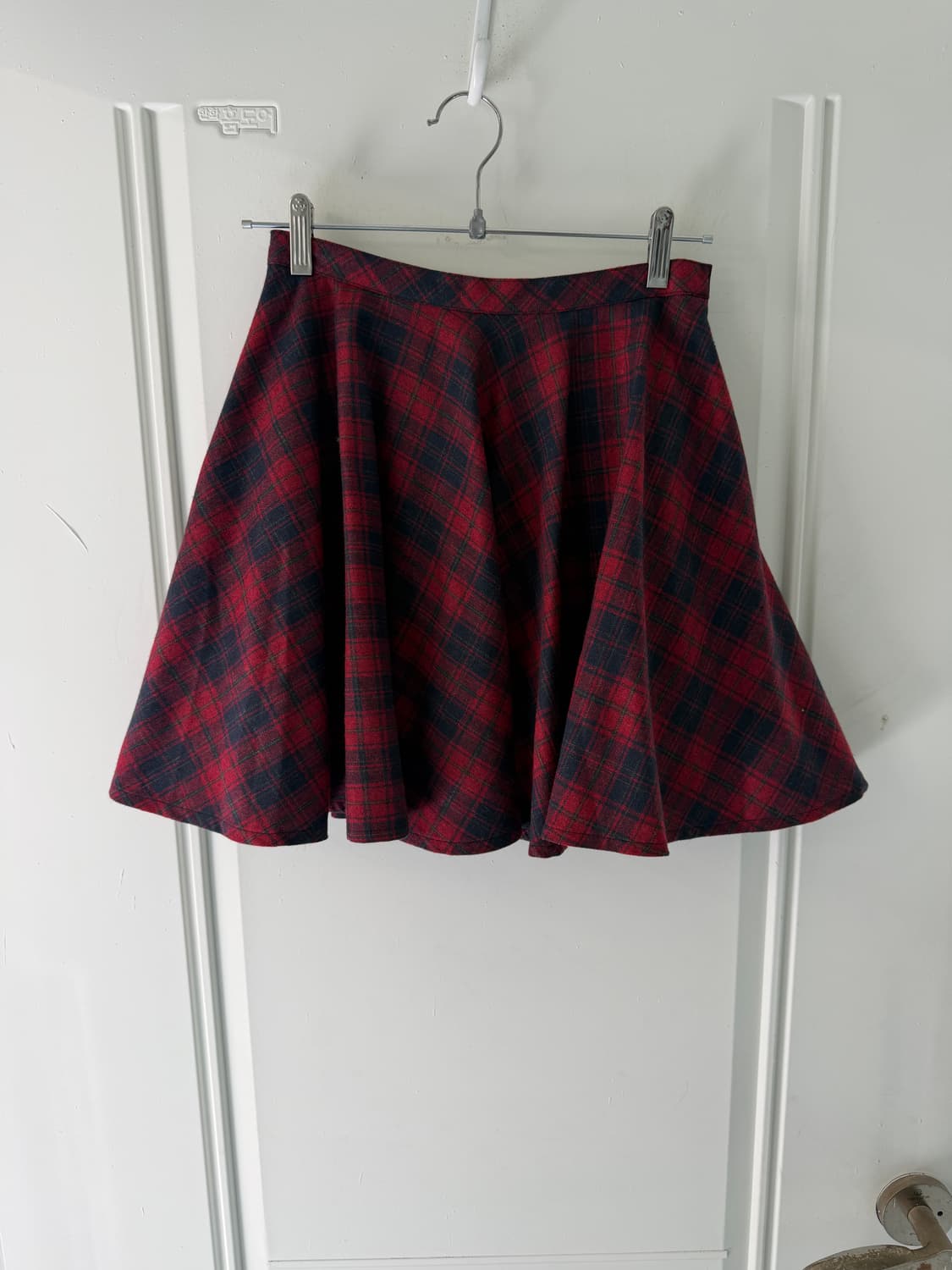 일본빈티지 타탄체크 플레어 스커트 상품이미지6