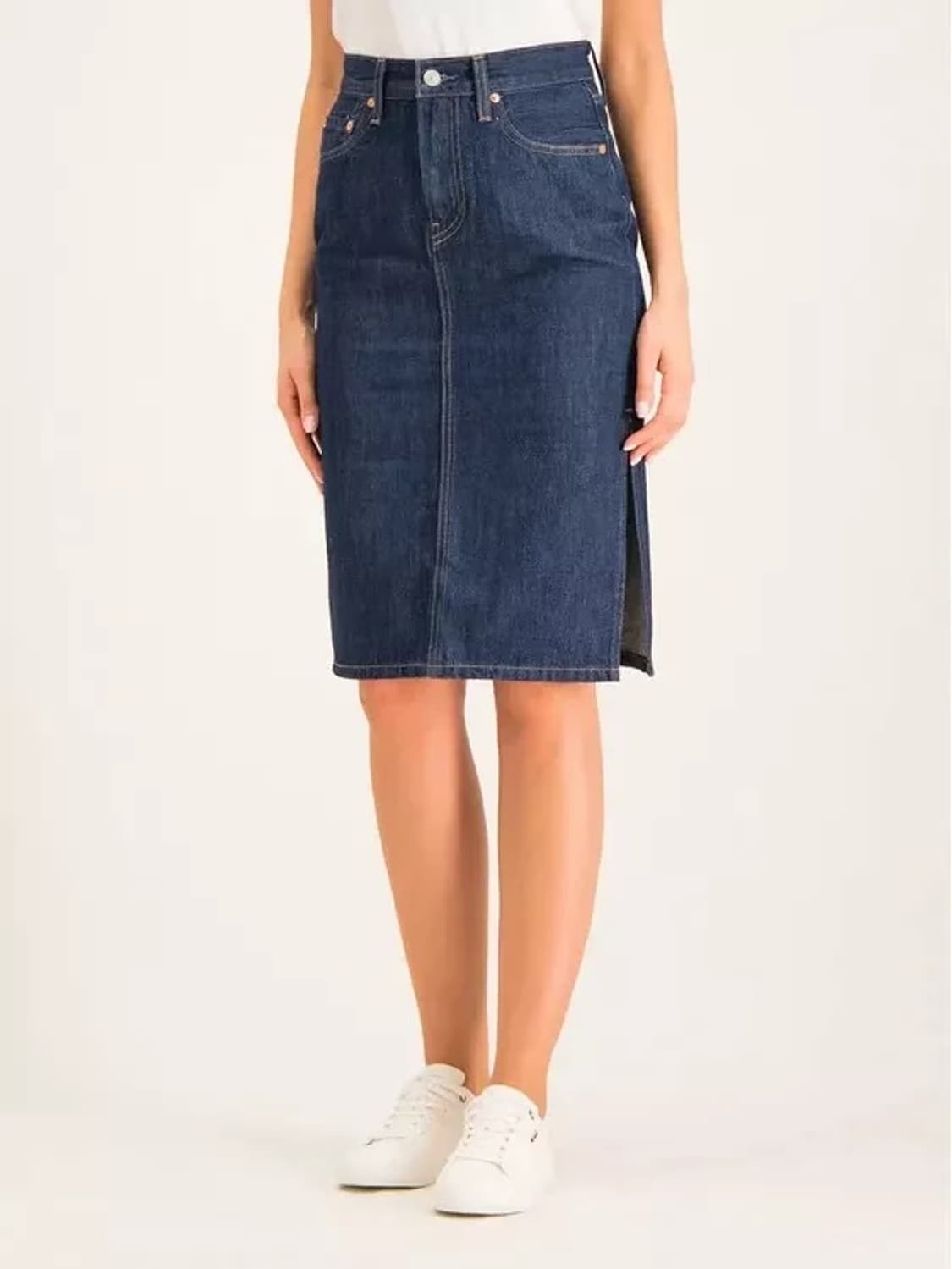 리바이스 슬릿 데님 스커트 블루 W24 💙🪡 상품이미지1