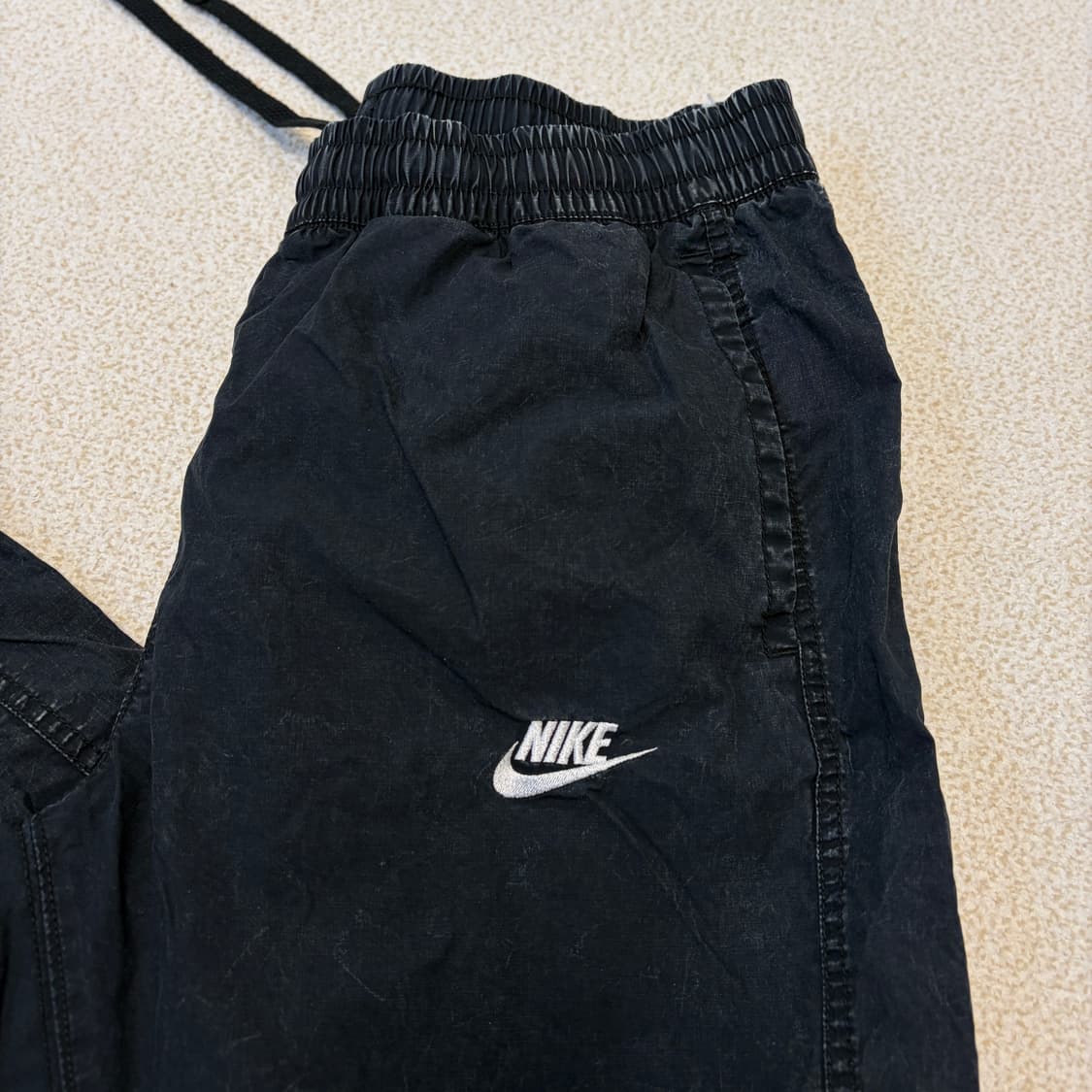 나이키 스우시 클럽 언라인드 우븐 조거 블랙 상품이미지2