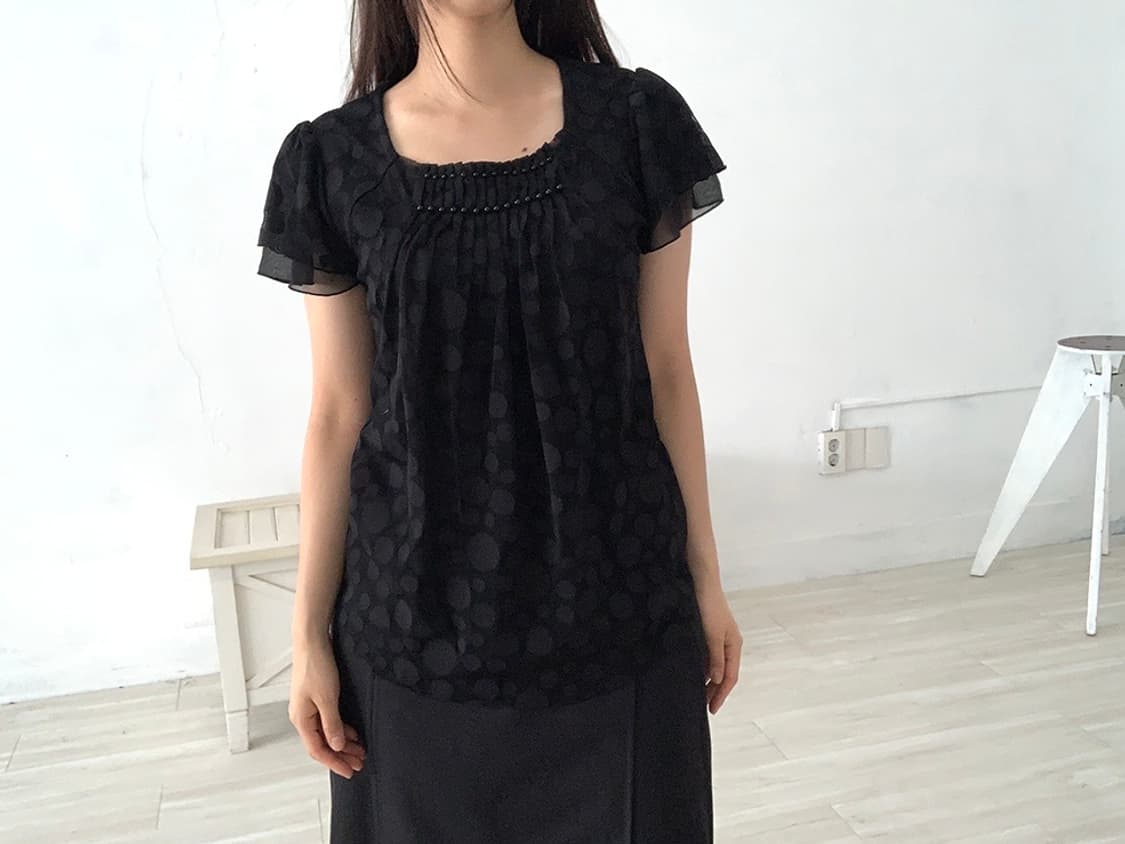 Black dot Blouse 상품이미지5