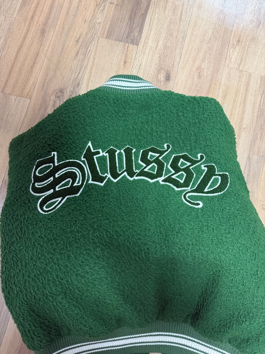 스투시 카센티노 울 그린 바시티S사이즈 상품이미지10