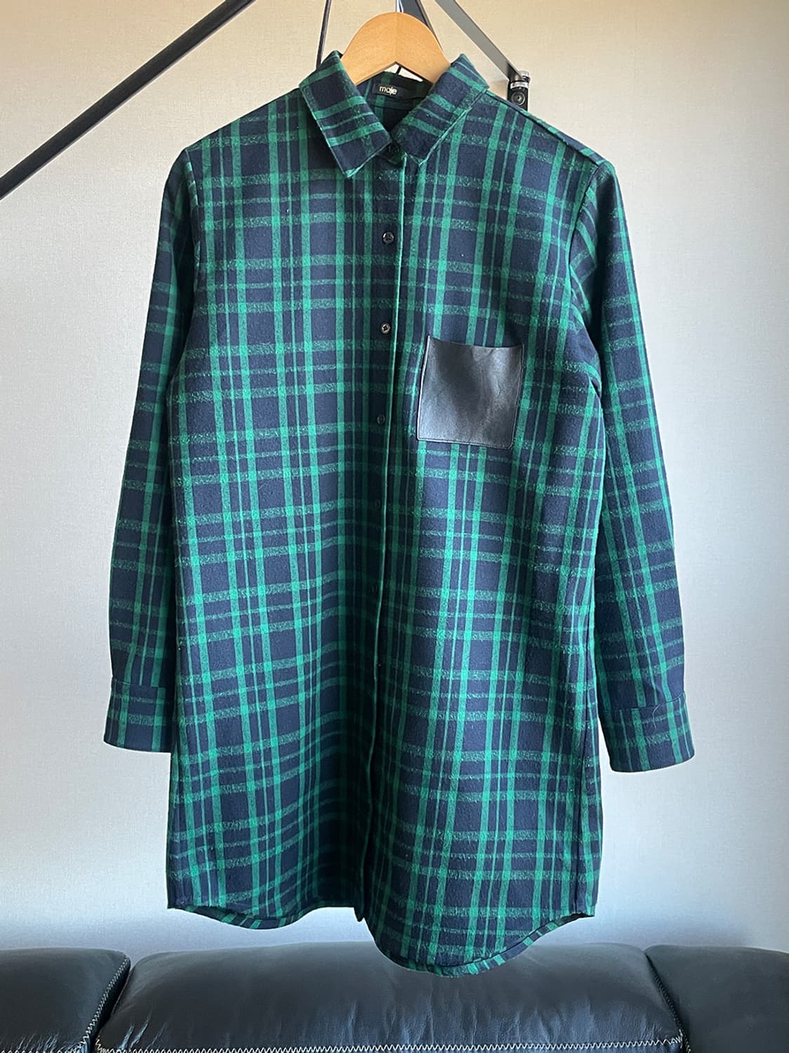 마쥬 그린 체크 원피스 상품이미지1