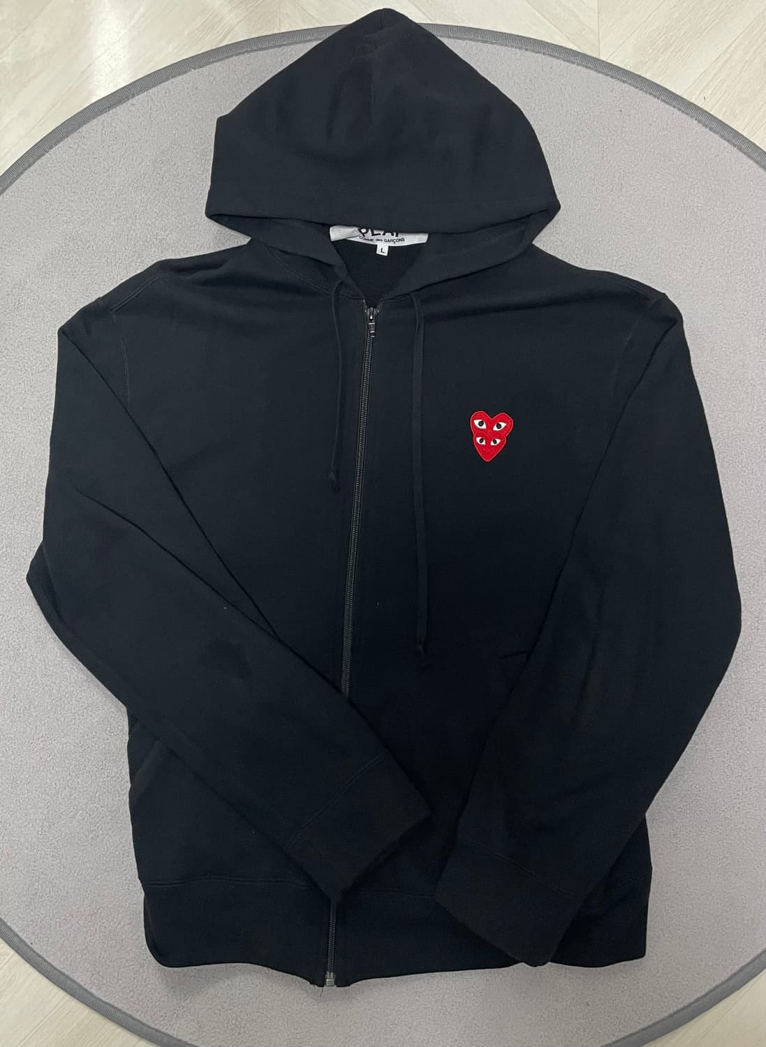 꼼데가르송 더블하트 후드집업 L 상품이미지1