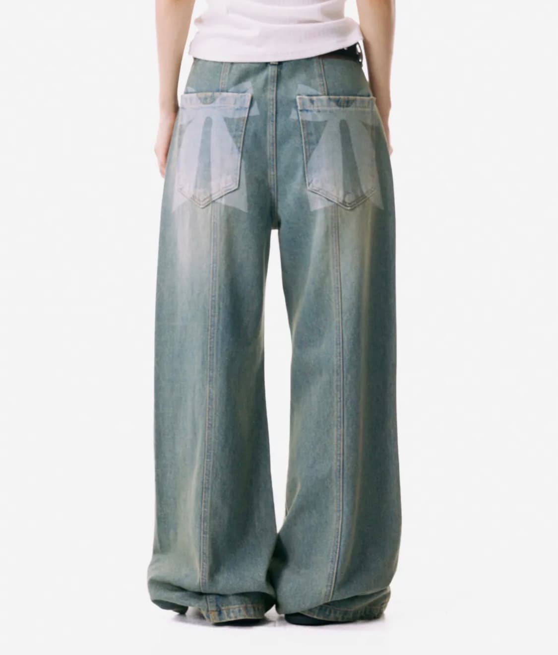 이우가마카라스 리본 데님 상품이미지1