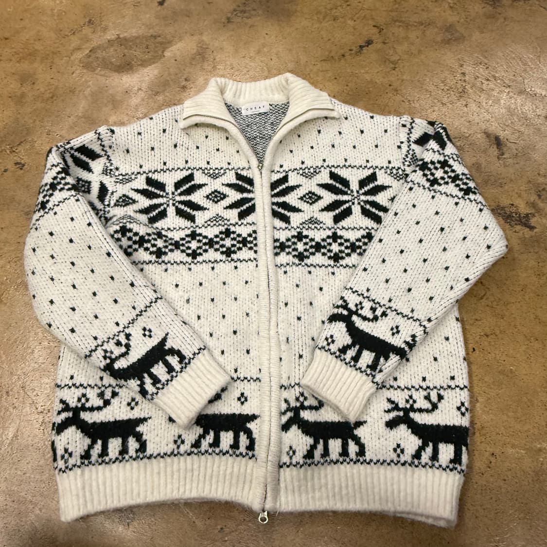 코위찬 모리 니트 집업 상품이미지2