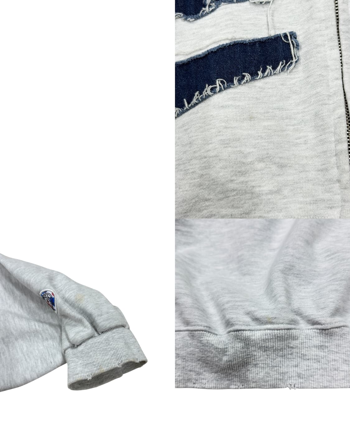 미드나잇무브 데미지 후드집업 자켓 그레이 상품이미지7