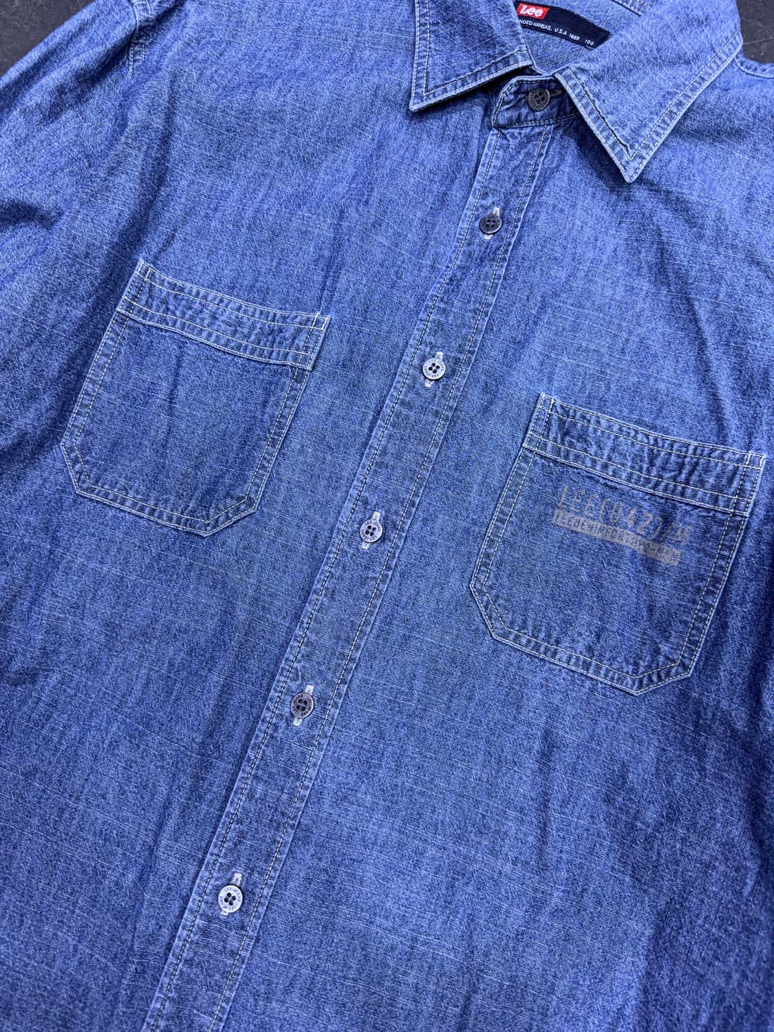 Lee 샴브레이 셔츠 042 데님남방 청셔츠 100 상품이미지4