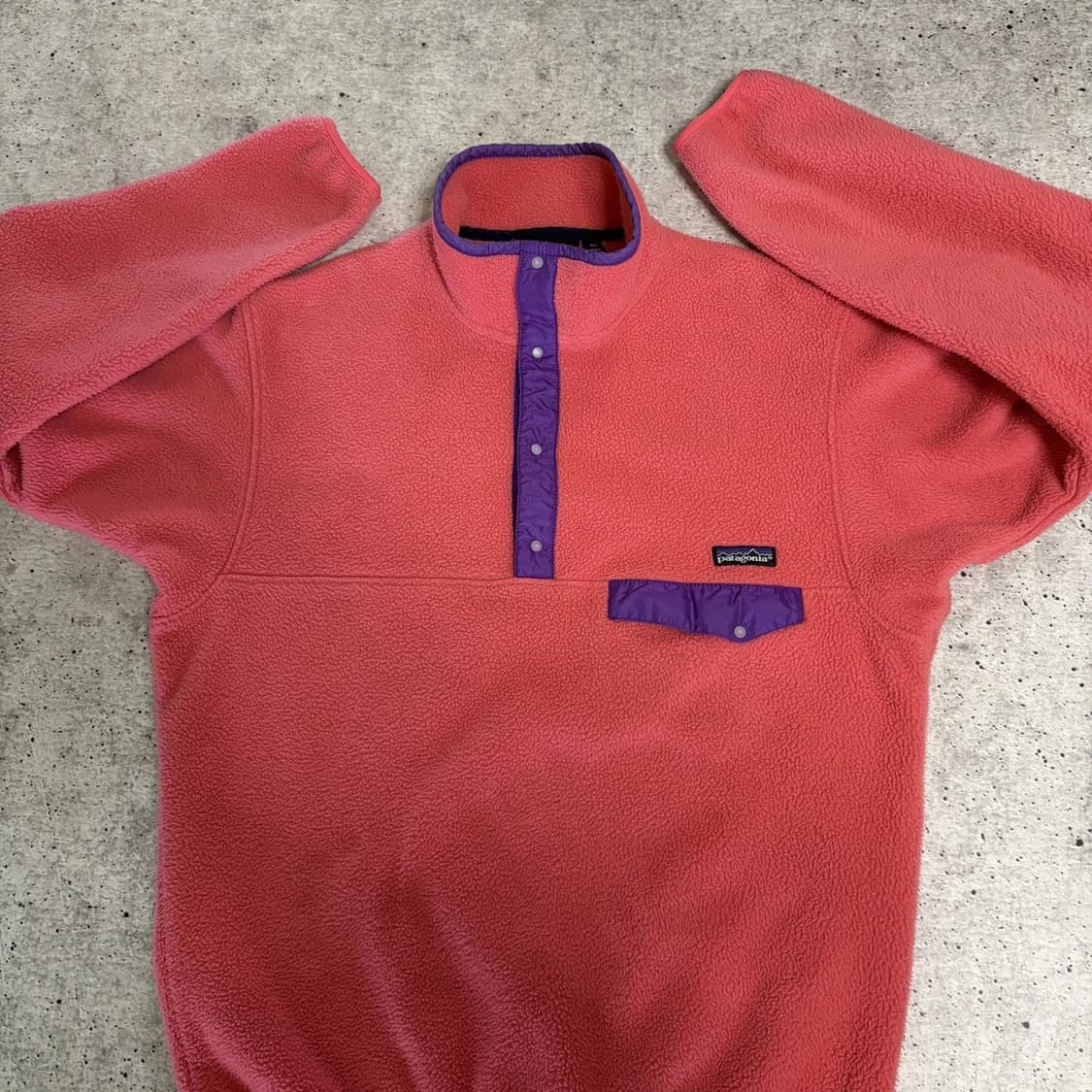 90s 파타고니아 신칠라 스냅-T 코랄/퍼플 USA 상품이미지3