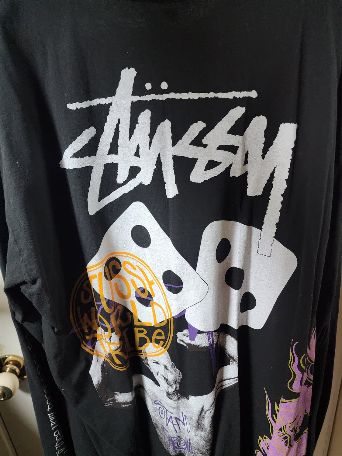 스투시 스트라이크 피그먼트 다이드 롱슬리브 티셔츠 블랙 상품이미지1