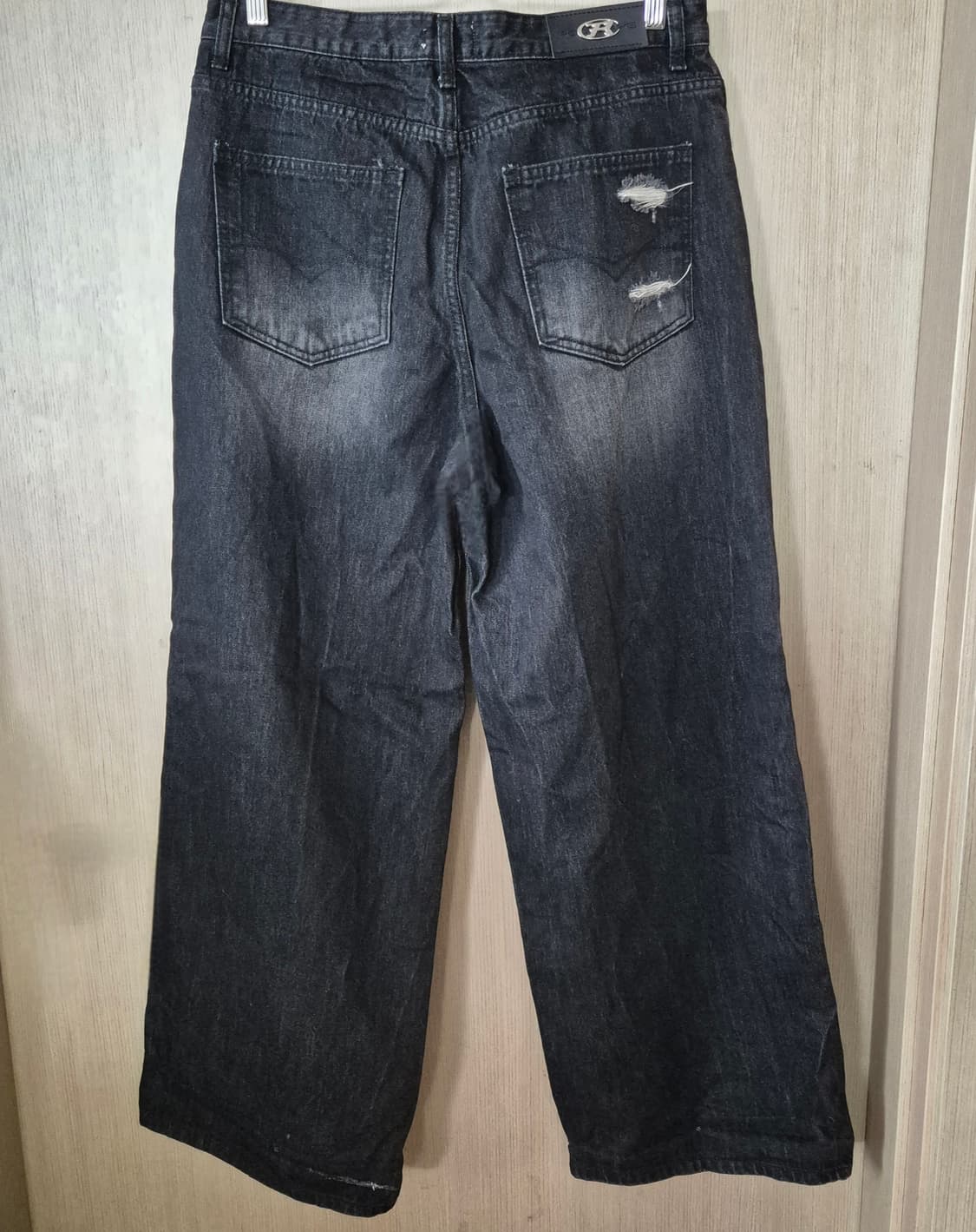 [M]락케이크 ROCKCAKE 와이드 데미지 데님 진 상품이미지2