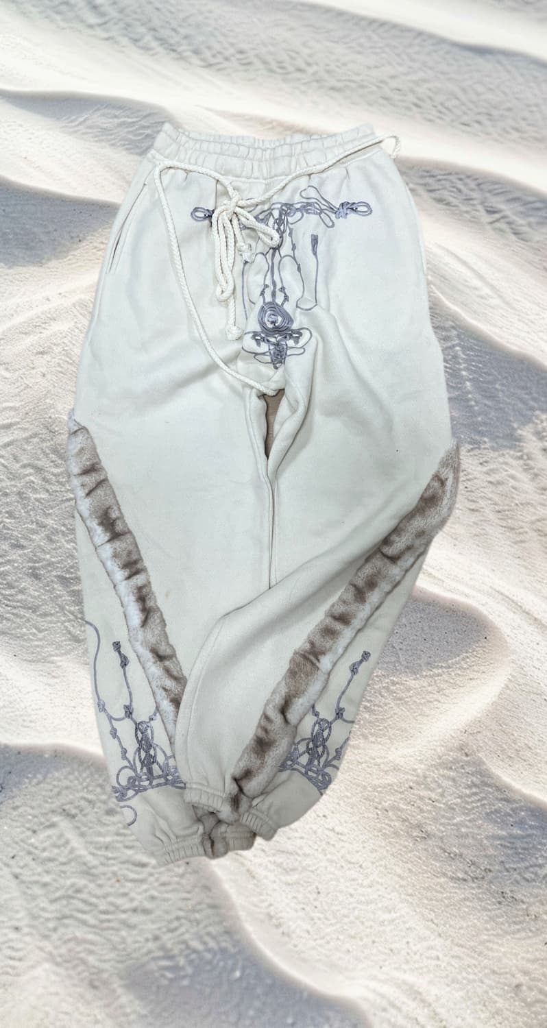 오호스 fur trim rope pants  상품이미지1