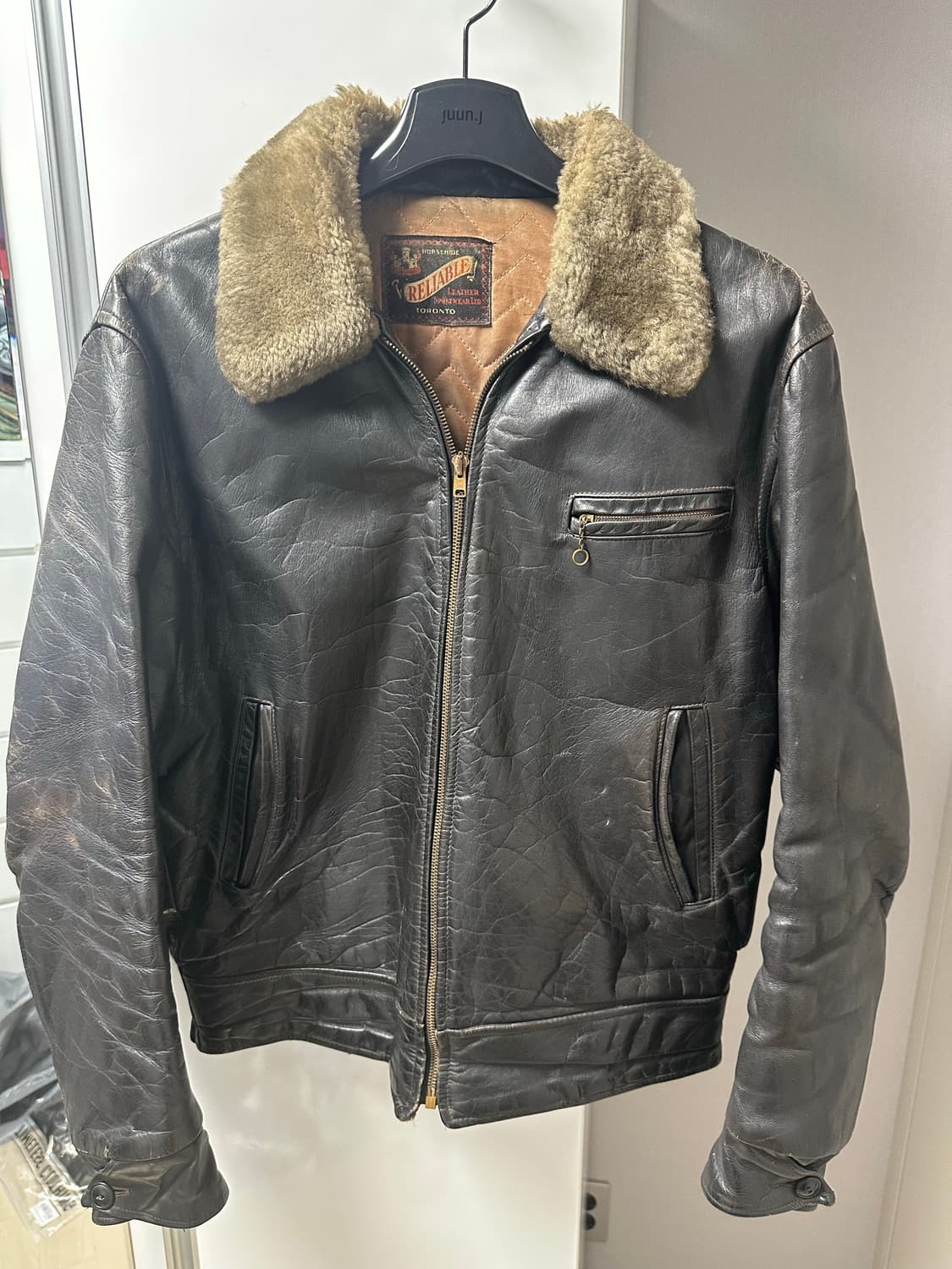 1950년 빈티지 홀스하이드 레더자켓 상품이미지1