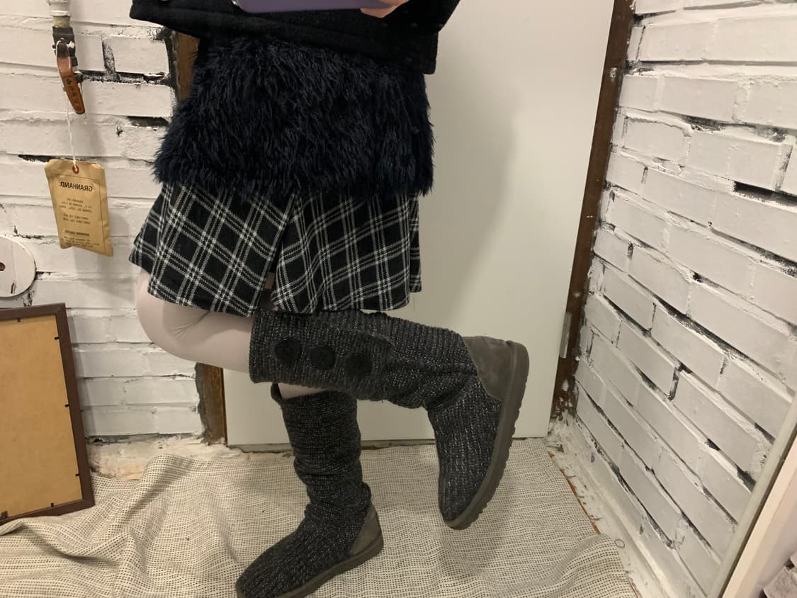 Ugg cardy boots charcoal 어그 니트 부츠 상품이미지8