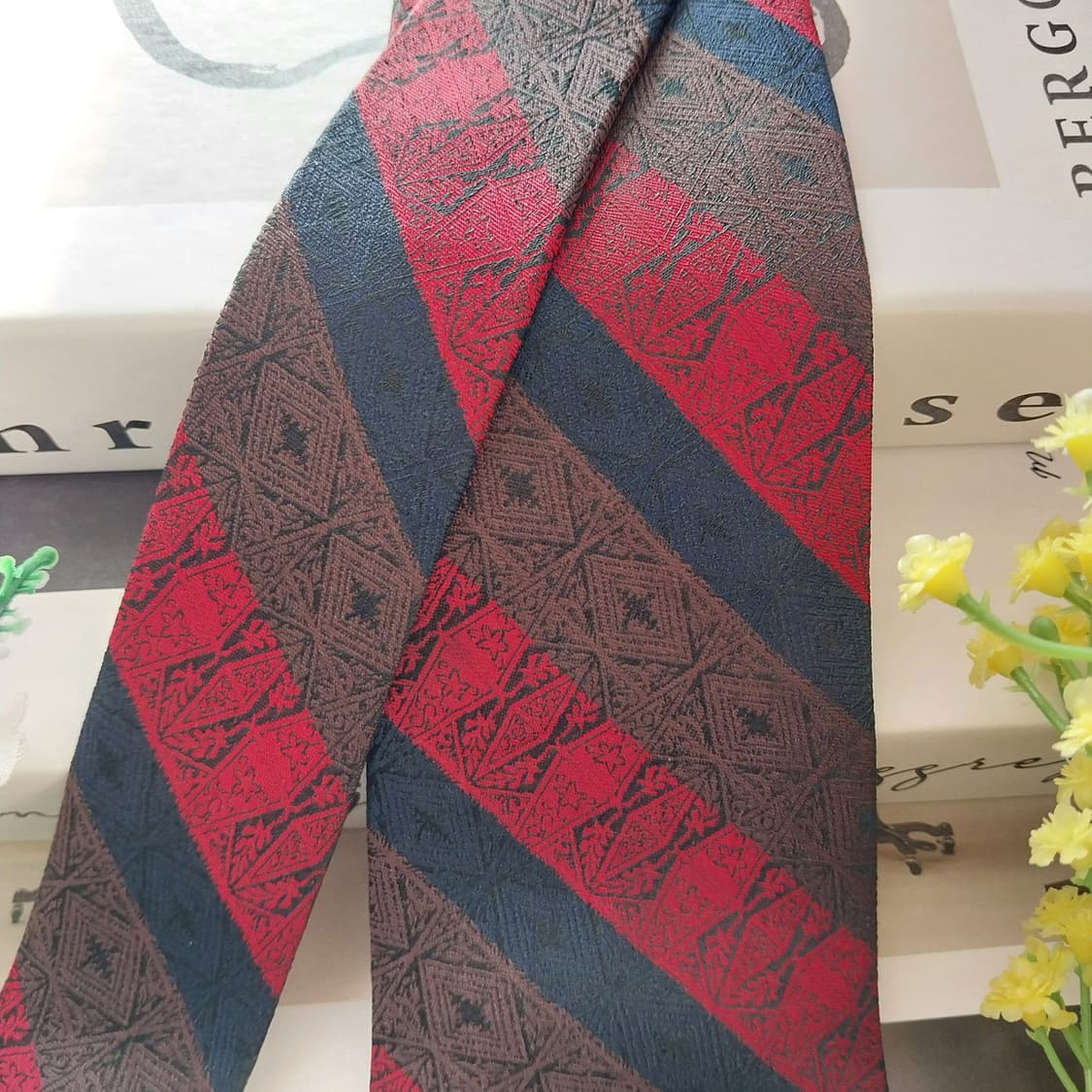 발망 실크 스트라이프 슬림 넥타이 8cm A+~A등급 K1499
 상품이미지4