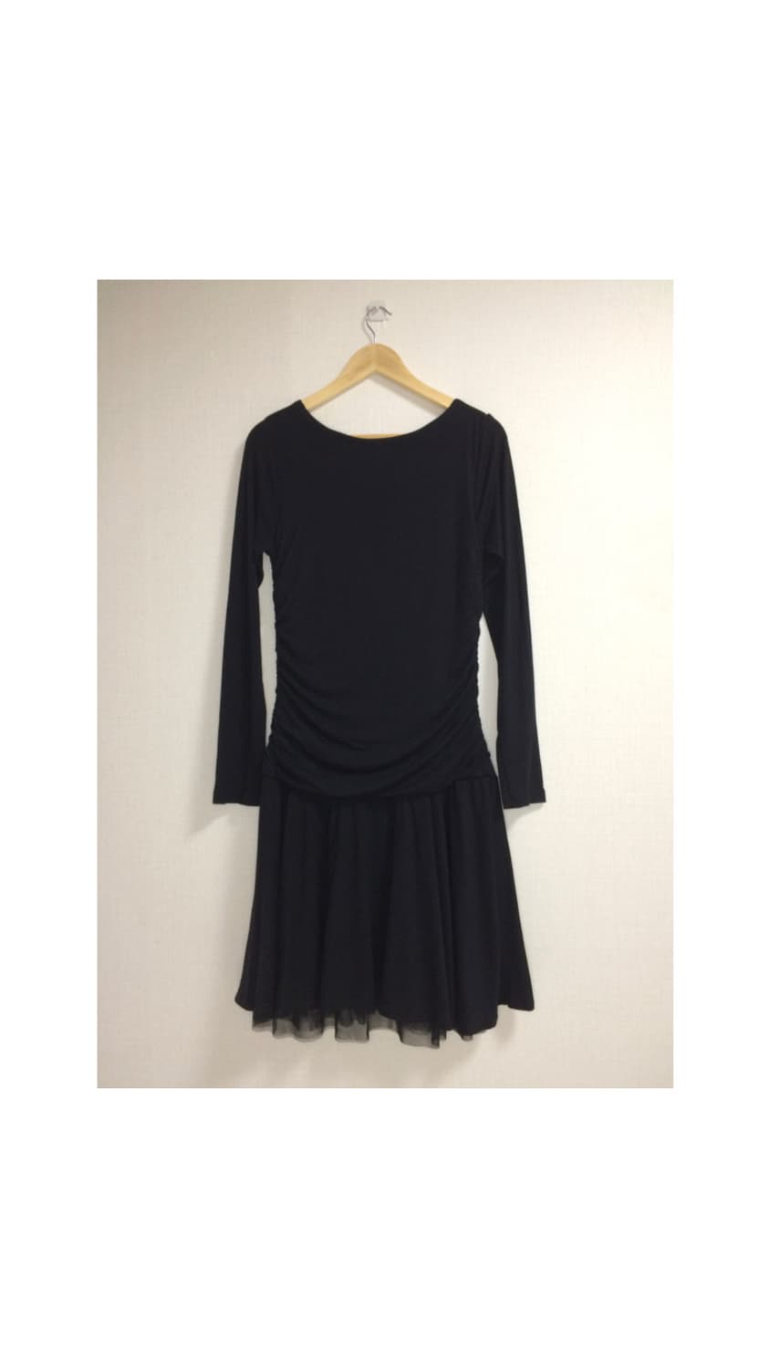 빈티지 블랙 셔링 레이스 레이어드 원피스 상품이미지6