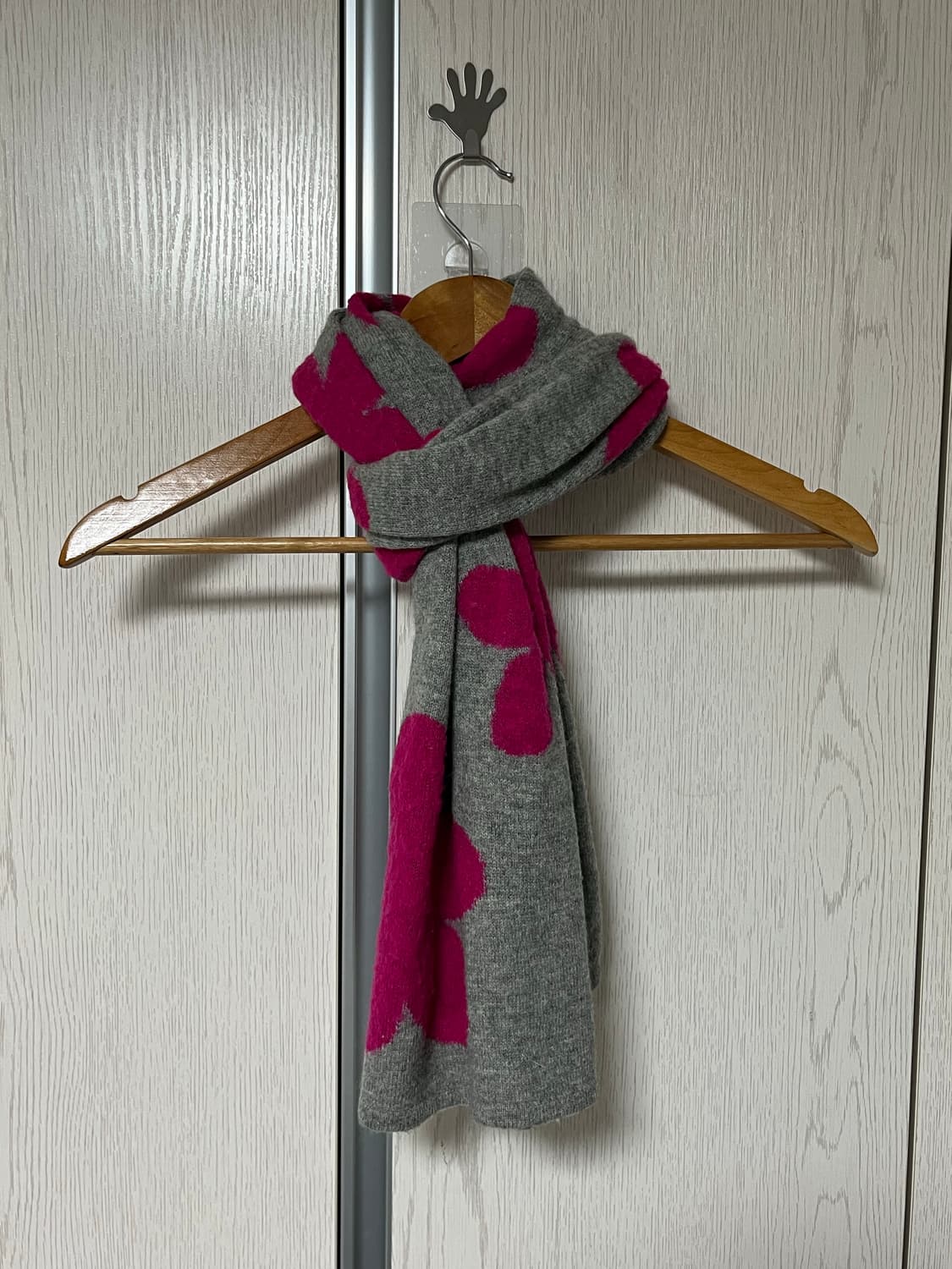 [OS] UNDERCOVER 언더커버 썸머 울 핑크 플라워 머플러 상품이미지1