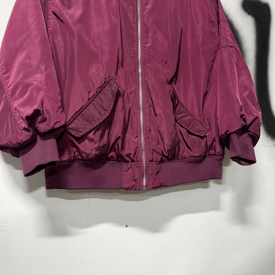 H&M 마룬 Ma-1 루즈핏 플라이트 자켓 상품이미지4
