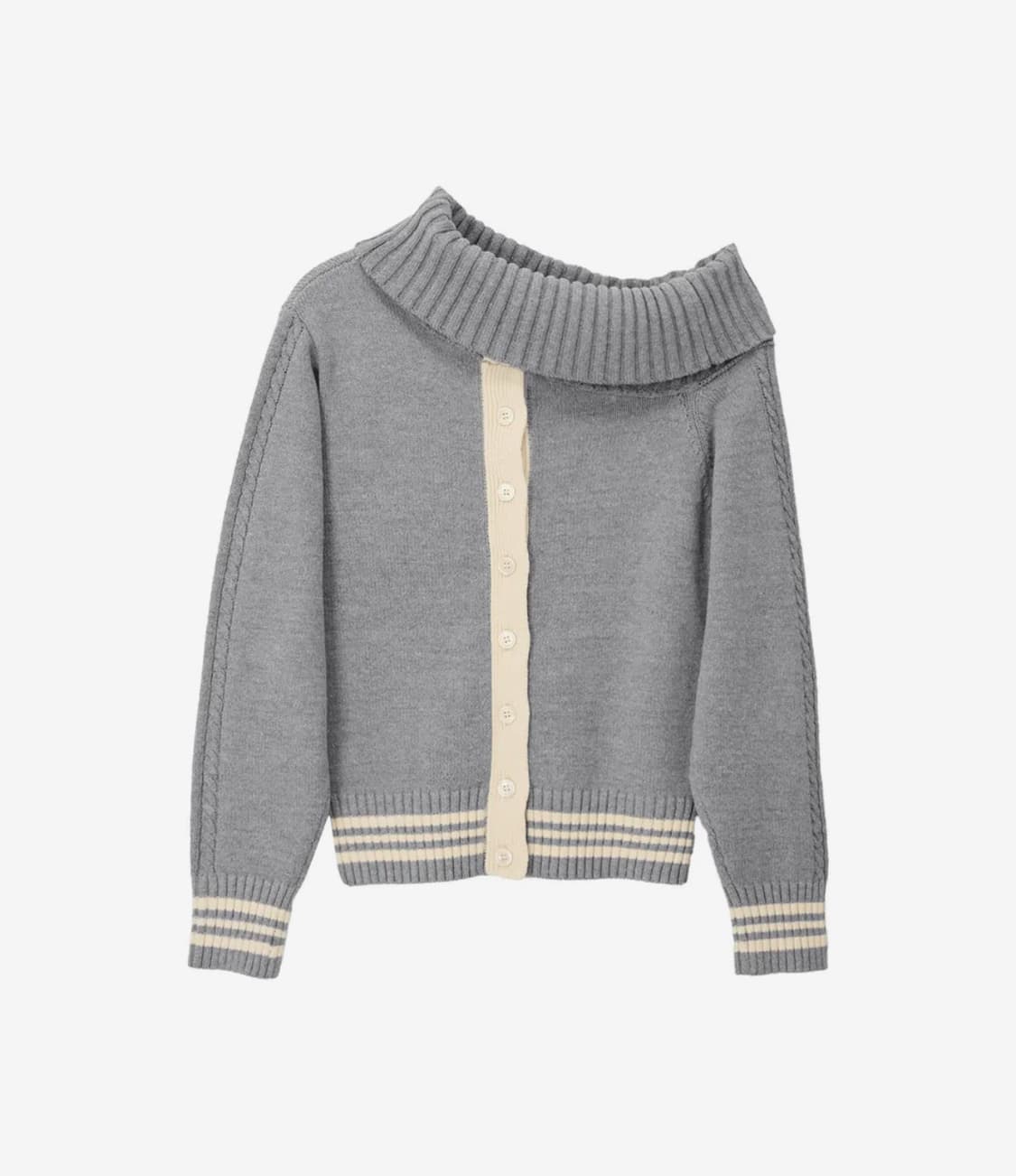 (구해요) 비터셀즈 샐리 언발란스 오프숄더 그레이 상품이미지1