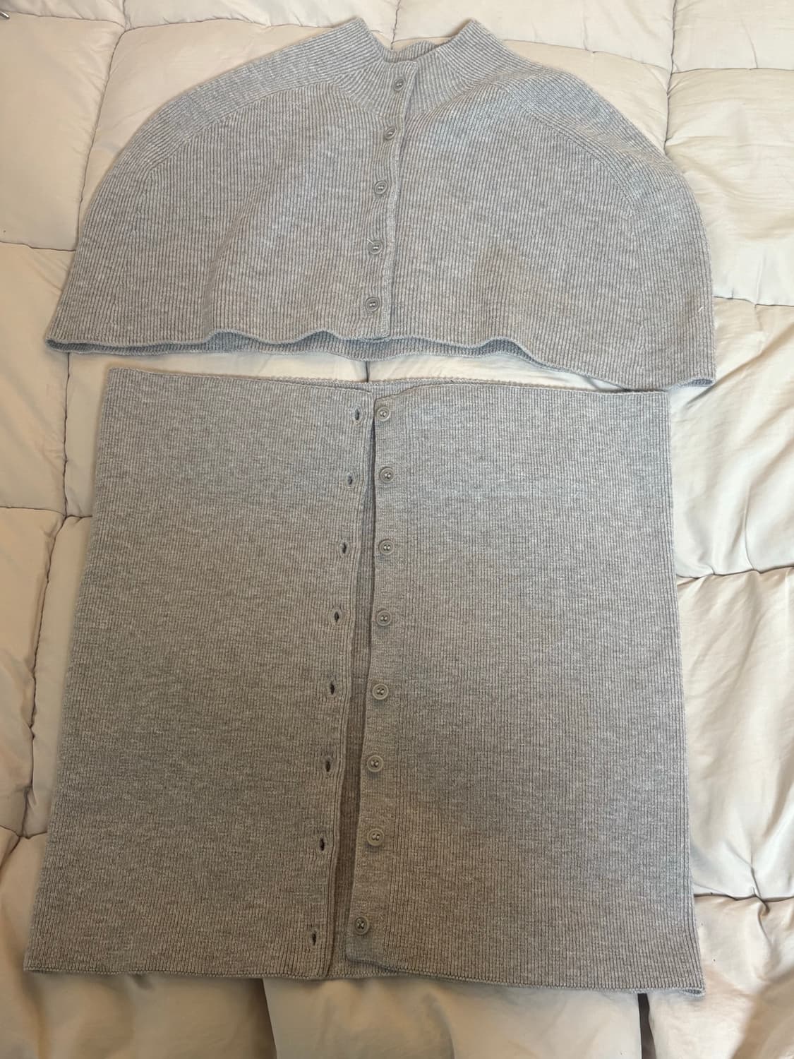 아모멘토 케이프 탑 반두 세트(그레이) 상품이미지1