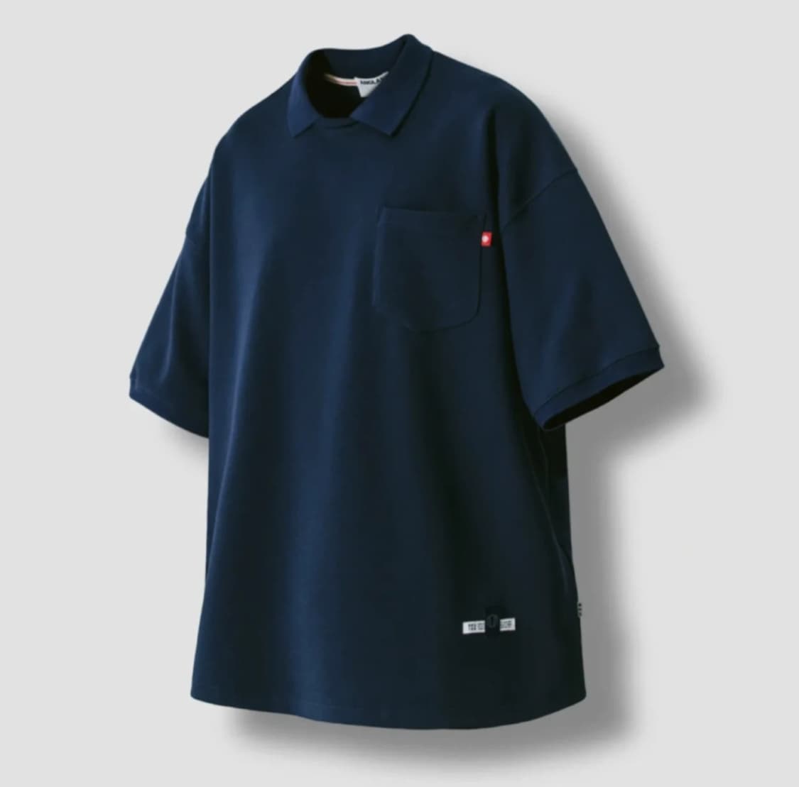 앵글런 네이비 포켓 반팔 카라티 상품이미지1