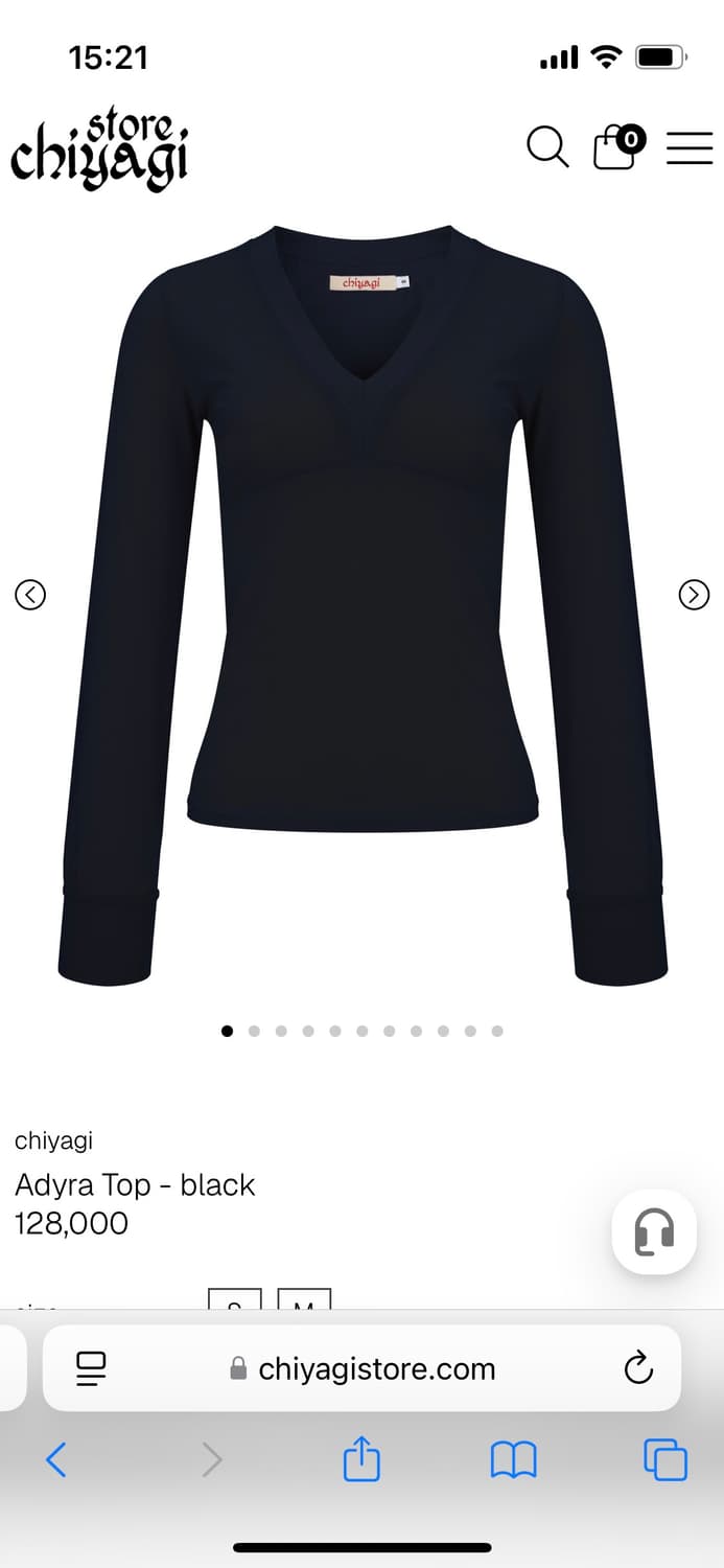 키야기 chiyagi Adyra Top-black s 상품이미지1