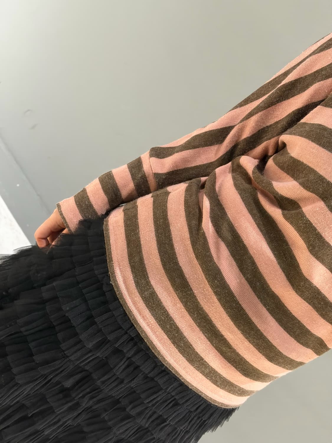 🍓 & 🍫 stripe pattern long sleeve 상품이미지5