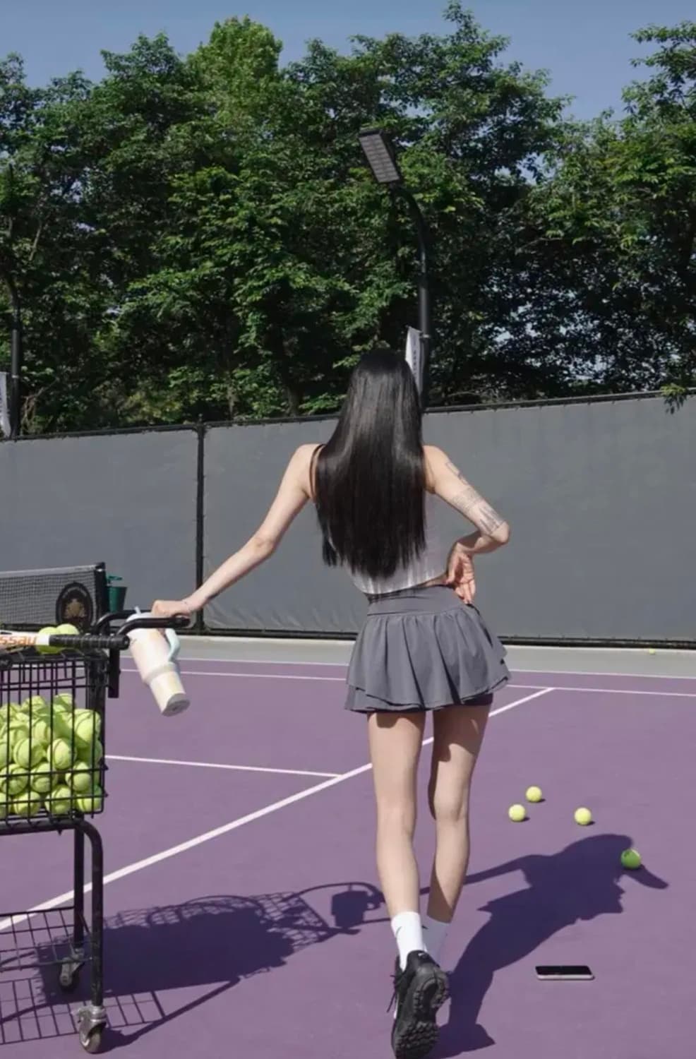 페일제이드 에슬레틱 스커트팬츠 차콜 S 상품이미지5