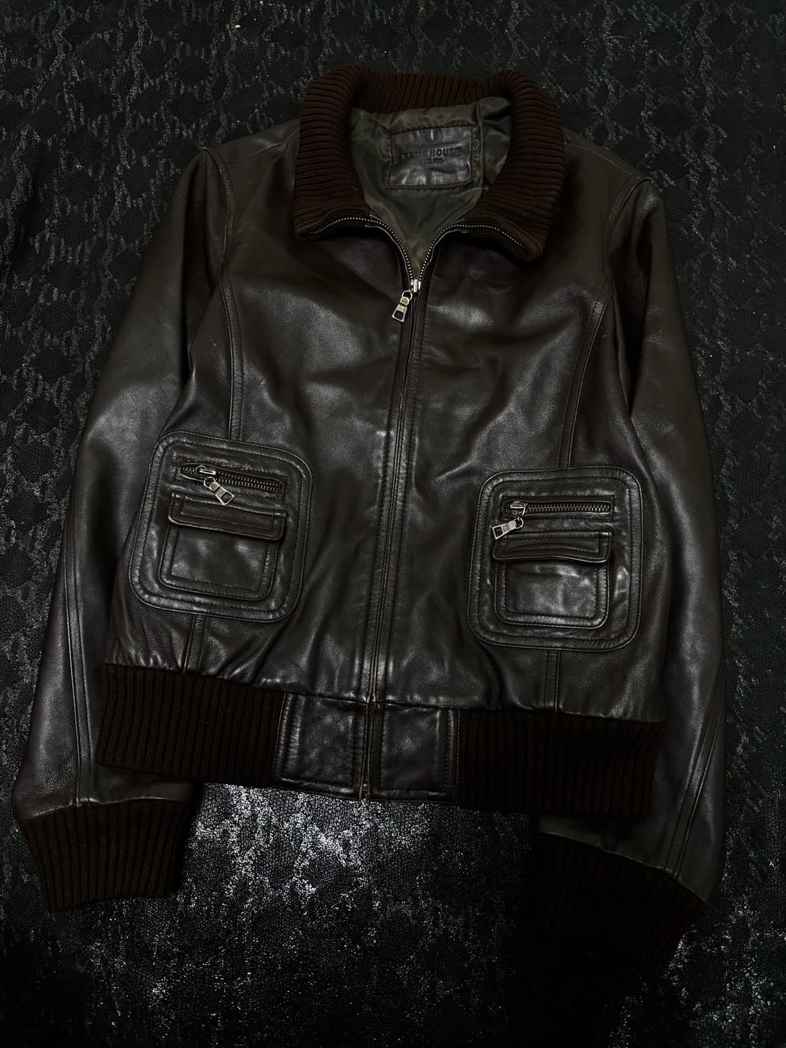 “Vintage” Brown Sheepskin Leather Jacket 상품이미지7
