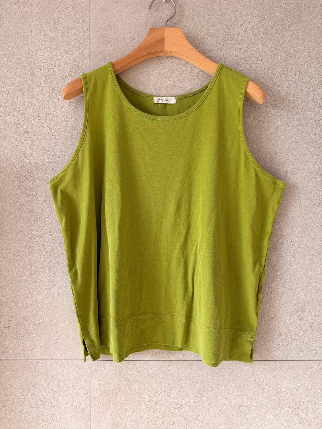 일본제 연두색 올리브색 여름소재 나시 민소매 상품이미지2