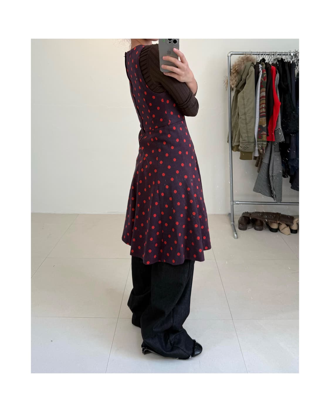 빈티지 도트 원피스 상품이미지2