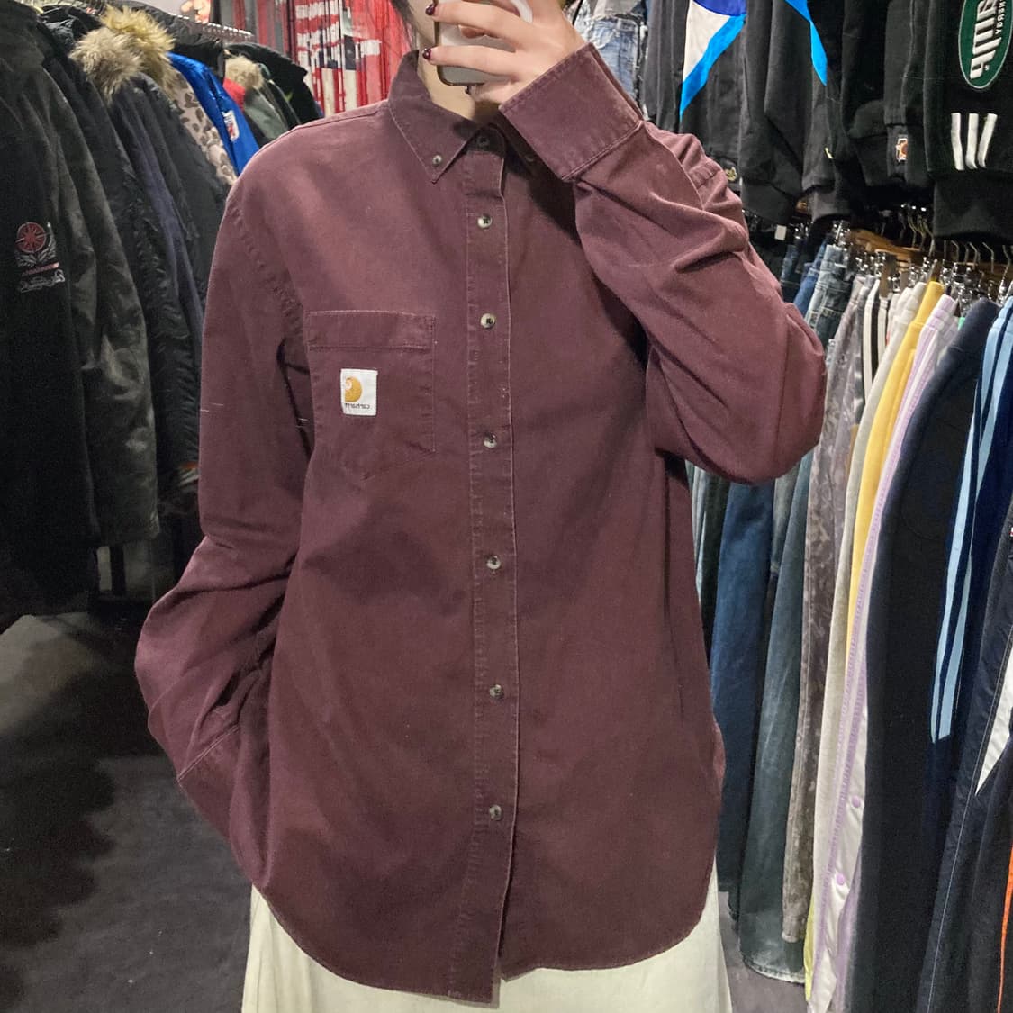 [IM]칼하트 긴팔셔츠 브라운 상품이미지4