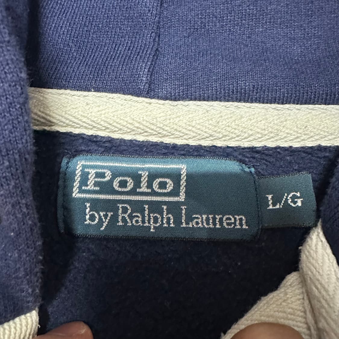 폴로 90s 더블 빅포니 3 네이비 후드티 상품이미지6