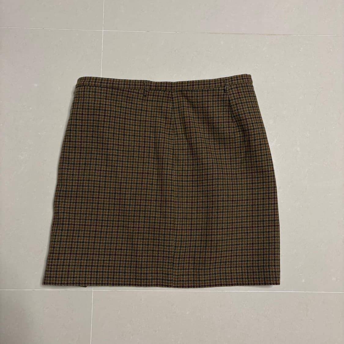 정품 폴로 랄프로렌 빈티지체크 랩 스커트 울 치마 30인치 상품이미지3