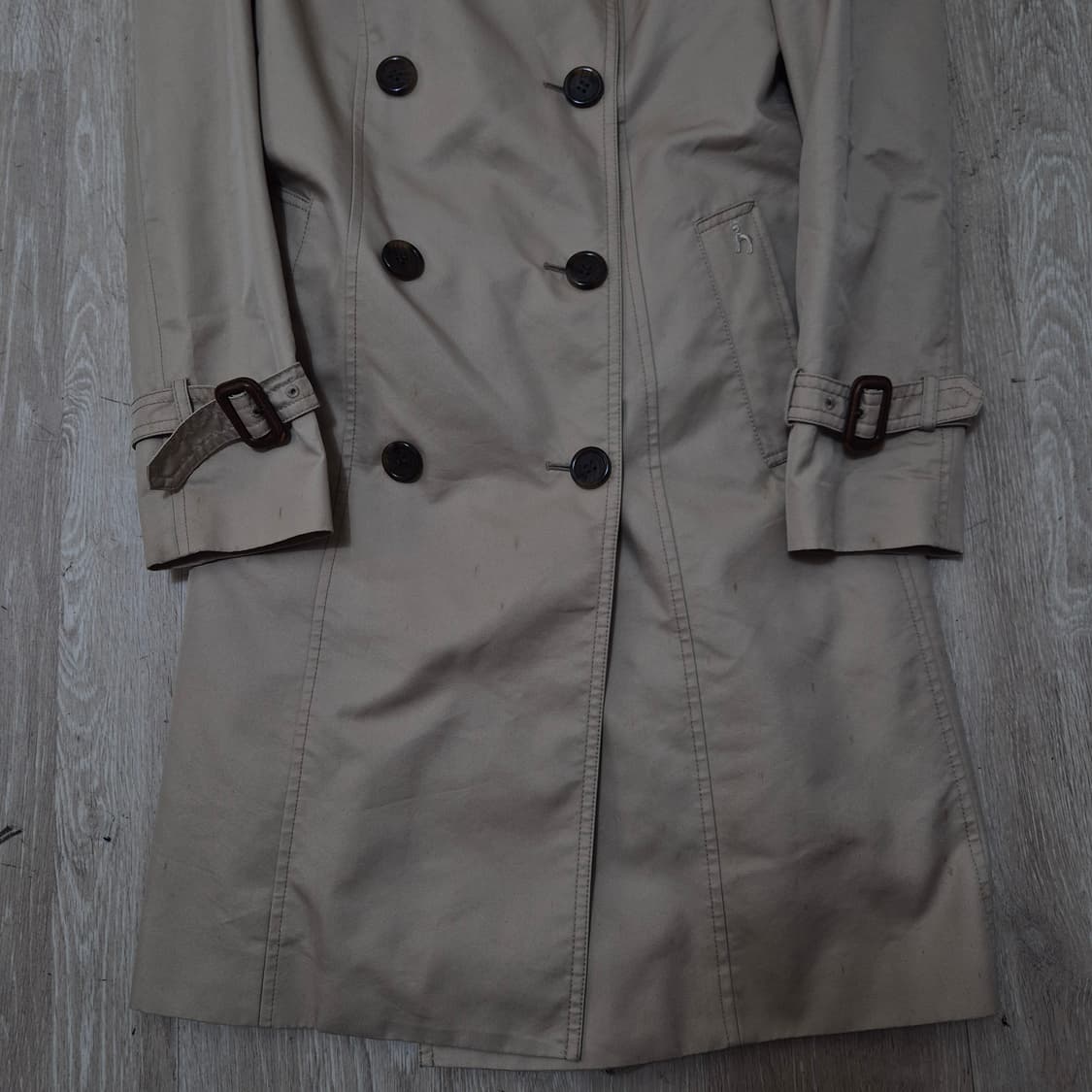 헤지스 투안감 모직 더블 트렌치코트 85-160 상품이미지3