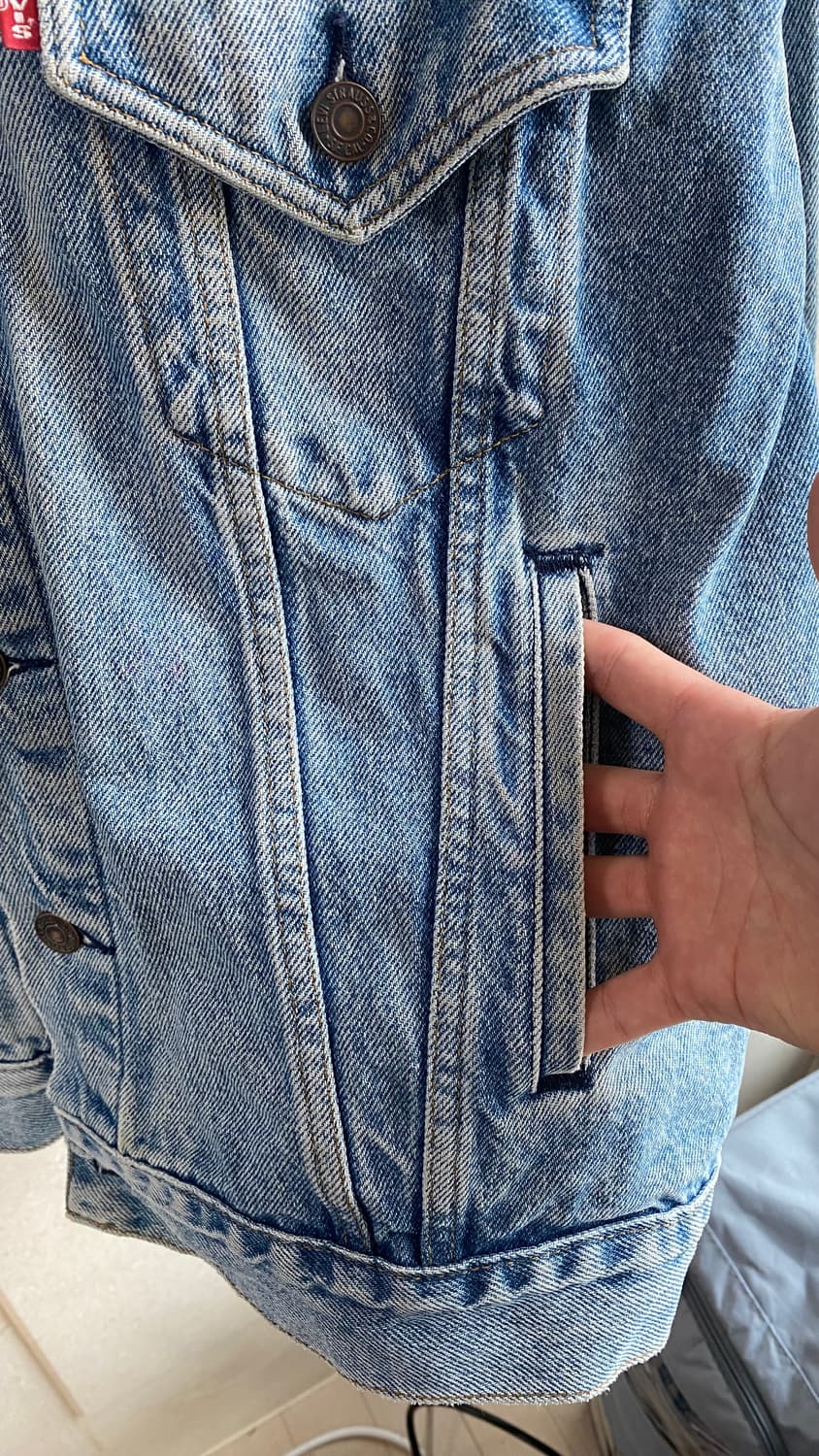 USA 리바이스 80-90년대 트러커 포켓 청자켓(미스터리 메세지) 상품이미지4