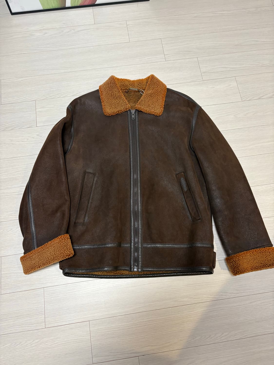 빈티지 시어링 무스탕 봄버 자켓 100-103 상품이미지1