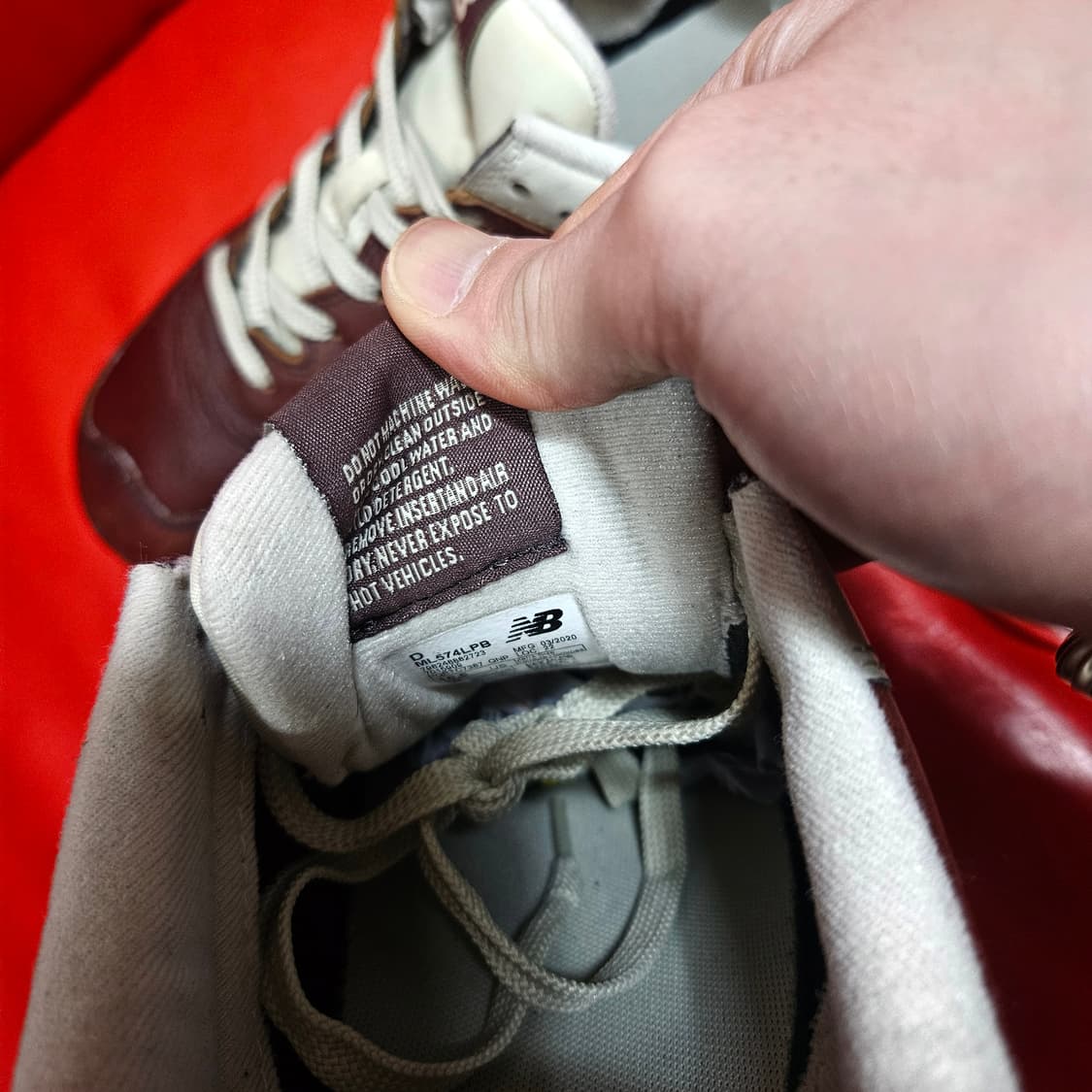 뉴발란스 No. 574 레더 다크 브라운 285 size 상품이미지8