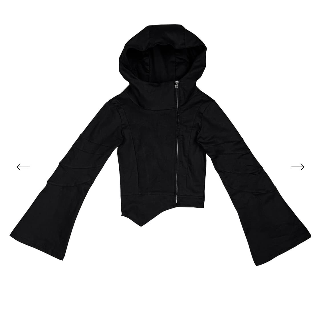 Junkpark 정크박 하이넥 언발란스 후드 자켓 블랙 상품이미지4