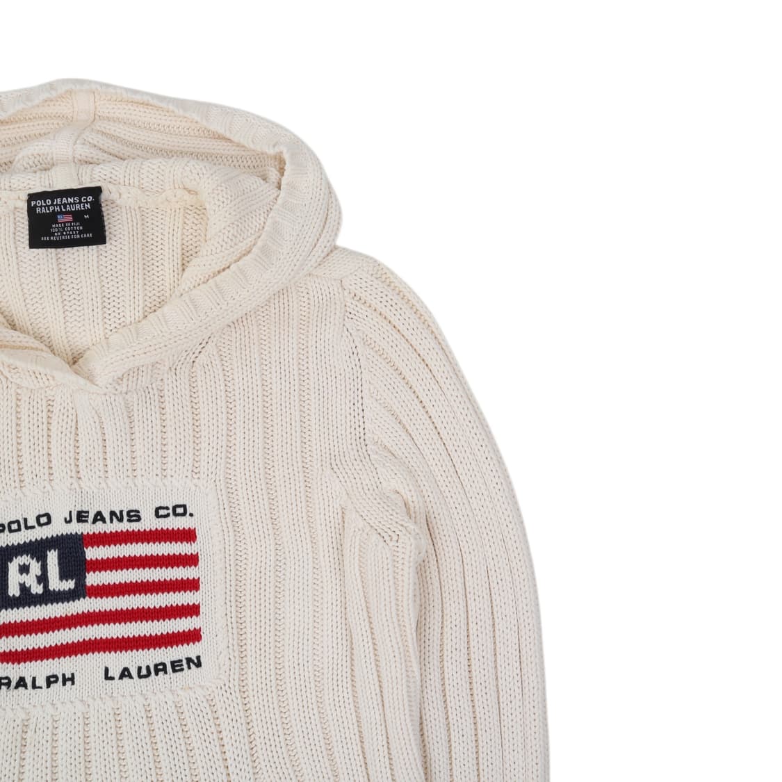 폴로진스 아이보리 성조기 후디 니트 상품이미지3